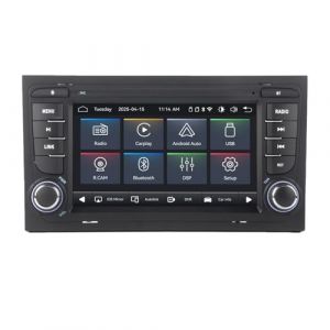 MAVYULQEF Autoradio syst&egrave;me Linux Compatible avec Audi A4 S4 RS4 B6 B7 2002-2008 D&eacute;marrage &Eacute;clair/Bluetooth/CarPlay/Android Auto sans Fil/FM/AM/RDS/USB (HUAYAOTAI, neuf)