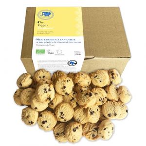 Mini Cookies Bio & Vegan Vanille aux Pépites de Chocolat - Fabrication Française et Artisanale, Ingrédients de Haute Qualité, Sans Huile de Palme, Sans OGM. 300g (The Vegan Elephant Products, neuf)