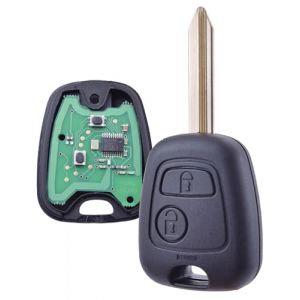 ANGOFIZ Clé Vierge ID46 Electronique à Programmer Compatible avec Citroen Berlingo Picasso Saxo Xsara Peugeot Partner Expert +Lame Vierge SX9 Vissée Télécommande à Distance Testée (ANGOFIZ, neuf)