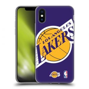 Head Case Designs sous Licence Officielle NBA Surdimensionn&eacute; Los Angeles Lakers Coque en Gel [Protection de Qualit&eacute; Militaire] Compatible avec Apple iPhone X/iPhone XS (eCell, neuf)