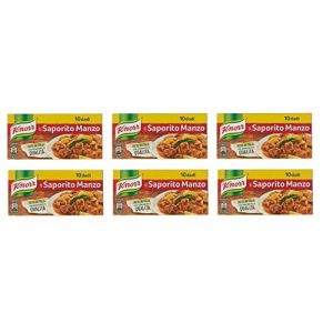 Knorr dado saporito manzo brodo Lot de 6 cubes à soupe bouillon 10 pz (Italiaen Gourmet UK Ltd, neuf)