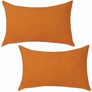 ZZDZW Taie d'oreiller 50x70,40x70,40x60 Rectangulaire Lot De 2 Extensible Housse De Coussin 40x80,60x80 Couverture Oreiller pour Canapé Maison Salon Chambre Decoration(Orange,50x70 cm (Set of 2)) (Pooneeliff, neuf)
