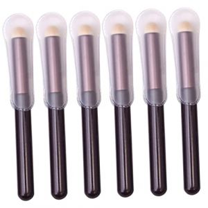 Healeved Pinceau De Maquillage Et &Eacute;ponge &agrave; Fond De Teint 6 Pi&egrave;ces Portable Ensemble T&ecirc;te Ronde Et Manche En Plastique Pour Femmes Usage Quotidien Visage (Sonieg, neuf)