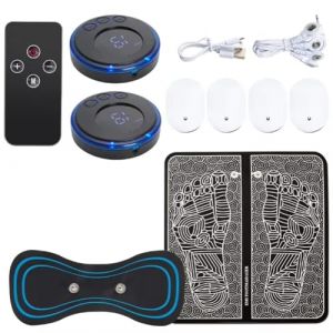 Breeshy Masseur &Eacute;lectrique pour les Pieds, Tapis de Massage, &Eacute;lectrostimulateur, Masseur Musculaire EMS, Relaxation, Massage des Pieds, Fitness, Massage USB (mftoo, neuf)