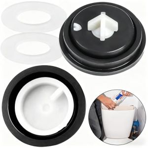 Amazleer Joints Diaphragme pour Chasse d'Eau WC, Valve &agrave; Admission Lat&eacute;rale, Lot de 2, Noir (yichen777, neuf)