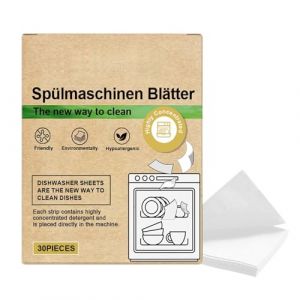 DzpKrka 90 Pi&egrave;ces Feuilles pour Lave Vaisselle, Feuilles pour Lave-Vaisselle Pastilles Lave D&eacute;graissev sans Parfum Pastilles Portables Et Douces Bandelette De Nettoyage Vaisselle pour Commodit&eacute; Hygi&egrave; (dizunKara, neuf)