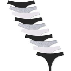FINETOO String Coton Femme Tanga Sexy Chic Culotte Confortable Tanga Menstruelle Lingerie Erothique Lot de 10 S-XL (FINETOO Underwear, neuf)