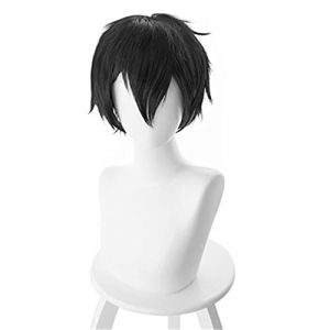 Sword Art Online Kirigaya Kazuto Cosplay Wig Sao Kirito Men Women Short Black Synthetic Hair Party Role Play Costume Wigs (good stuff A, neuf)