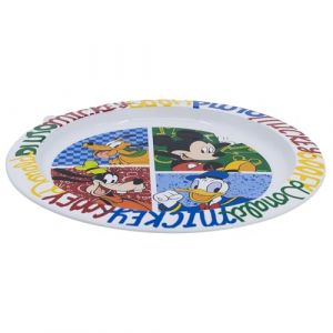 Assiette r&eacute;utilisable en plastique adapt&eacute;e au micro-ondes Mickey (SQ STORE, neuf)