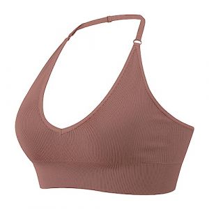 Soutien-Gorge sans Armature Femme Push-Up, Soutien-Gorge Sport Sexy-Soutien Gorge Dos Nu Femme éLastique Basic Brassière sans Couture Fermeture Devant Tour De Cou Crop Top Bustier (LOSSLO(Livraison 5-14 jours), neuf)