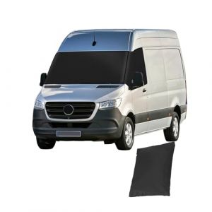 Couverture de Pare-Brise Avant pour Mercedes Sprinter 2006&ndash;2018, 600D occultant, imperm&eacute;able, Pare-Soleil, Pare-Neige, Couverture de Pare-Brise de Voiture (divinge, neuf)