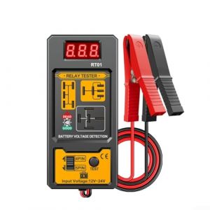 Testeur de relais de voiture avec &eacute;cran LCD num&eacute;rique pour relais et batteries 12 V/24 V - Analyseur de relais &agrave; 4 broches &agrave; 5 broches - Compatible avec voitures, camions, motos, v&eacute;hicules marins (wuhanfengzhi, neuf)