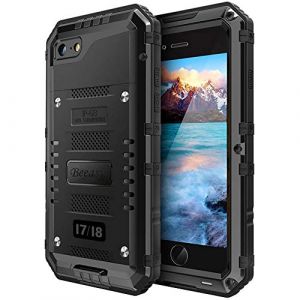 Beeasy Coque iPhone 8/7 Étanche, 360 Intégré Antichoc Protection Etui IP68 Waterproof avec Protecteur d'écran, Militaire Robuste Résistant Metal Antipoussière Housse pour iPhoneSE 2020/2022 (iBeeasy, neuf)