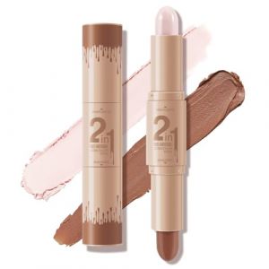 Boobeen Crayon Correcteur de Teint Contour - Crayon bronzant et éclaircissant à double extrémité pour modeler le visage, éclaircir le visage et nuancer le teint pour les femmes, résistant à l'eau (Boobeen, neuf)