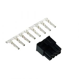 Phobya ATX Connecteur Alimentation 8 Broches - Mâle y Compris 8 Broches - Noir Câbles Connecteur (Doc Micro, neuf)