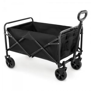 Chariot de Plage Pliable avec Poign&eacute;e R&eacute;glable - Chariot &agrave; roulettes id&eacute;al pour la Plage, Camping, Courses, Jardin - Capacit&eacute; 80L / Charge 80KG, Roues Pivotantes 360&deg; (HyperMotion, neuf)