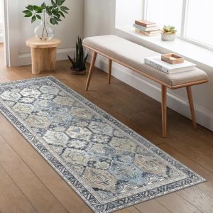 BEIMO Tapis Salon Vintage, Lavable en Machine, Tapis Chambre, Salon Antid&eacute;rapant, Brique, 120x170cm (BEIMO FR, neuf)