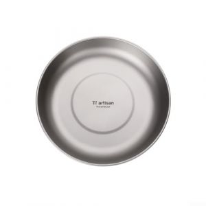 EasyByMall Assiette en titane ultral&eacute;g&egrave;re, assiette de camping en plein air, assiette portable avec sac de rangement, pour , pique-nique, randonn&eacute;e (500 ml) (EasyByMall, neuf)