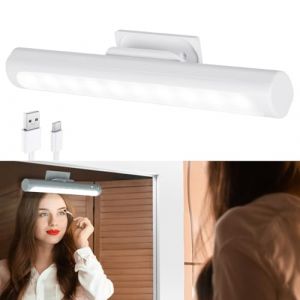HOTUT Sans Fil Miroir Coiffeuse Led Pour Miroir, Rechargeable Lumières de Maquillage, Autocollant Lumière Coiffeuse Pivotant, avec Contrôle Tactile, pour Miroir de Maquillage, Salle de Bain (ZHDAYA, neuf)