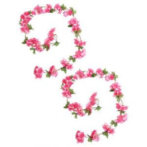 HUVZOR 2 pièces Guirlandes de Fleurs de Cerisier Artificielles, Guirlande Fleurs Artificielles 2,3 Mètres 18 Têtes Fleurs Guirlande Fleurs Artificielles pour Maison Jardin Fêtes Mariage(Rose Rouge) (Volumetech OU, neuf)