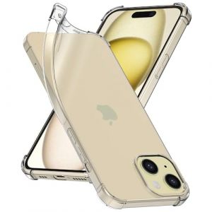 ebestStar - Coque pour iPhone 15 Apple, Etui Protection Silicone Transparent Antichoc, Coins Renforcés, Transparent (ebestPro-fr, neuf)