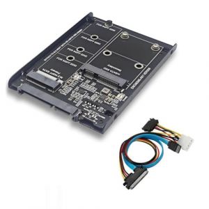 Kznifmk Boîtier SSD M2 NGFF et MSATA vers SATA 3.0 6 Go 2,5 Pouces Adaptateur Riser Cardboard avec Prise en Charge de Socket M.2 SATA SSD MSATA SSD (mashengtongKYQ, neuf)
