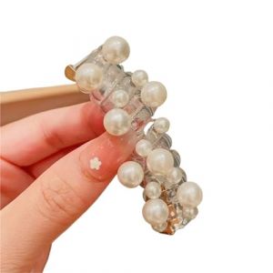 Elastique Cheveux Spirale 1 paire de boucles cheveux en fil t&eacute;l&eacute;phone couleur bonbon, n'endommage pas les, bandeau caoutchouc &agrave; haute &eacute;lasticit&eacute;, couvre-chef perles(Transparent pearls) (chenzhiying5188, neuf)