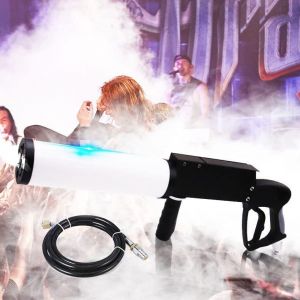 Canon à LED de fête, Pistolet à CO2 Cryo portatif, Effet de Jet de DJ de Bar de boîte de Nuit coloré avec Effet de scène de pulvérisation de Pistolet à fumée de Tuyau de gaz (佰汇邦，袁总, neuf)