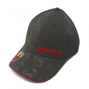 Abarth Casquette à visière incurvée en Maille, Gris Vert (Motorstile, neuf)