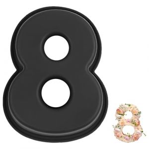 YXHZVON Moule &agrave; G&acirc;teau Number 8, Moules Chiffre Cake, Grands Moules &agrave; G&acirc;teau 3D en Silicone, Moules &agrave; Forme Sp&eacute;cifique Forme de Chiffre Convient pour Anniversaires, F&ecirc;tes (Noir) (xiaxingsales, neuf)