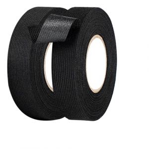 Scotch Tissu 19 mm X 25 m Rubans Adh&eacute;sifs Gaffer pour Isolation &Eacute;lectrique Ruban Adh&eacute;sif en Coton Scotch Noir Electricien Isolant &Eacute;lectrique Ruban Adh&eacute;sif Toil&eacute; pour Faisceaux de C&acirc;bles (azekunda, neuf)