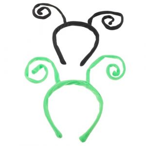 KOMBIUDA 6 Pi&egrave;ces Serre-t&ecirc;te Antenne Fourmi et Extra-terrestre Accessoire D&eacute;guisement Halloween Bandeaux Souples Noirs et Verts pour F&ecirc;te et Jeu de R&ocirc;le Adulte (PINGANC, neuf)