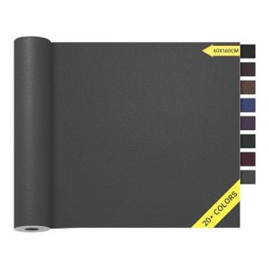 Simili Cuir Autocollant Gris Fonc&eacute;, 40 x 160cm Patch de R&eacute;paration en Cuir Auto-adh&eacute;sif, Patch Cuir R&eacute;novation Pour Canap&eacute;, Si&egrave;ge de Voiture, Meubles, Sacs &agrave; Main, Vestes, Chaises. (TZ-EU, neuf)