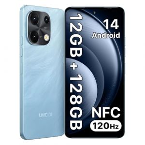 UMIDIGI Note 100 Telephone Portable, Android 14 Smartphone, 120HZ Octa-Core, 12(6+6) Go+128Go t&eacute;l&eacute;phone, 6.8-inch, 50MP, Face and Fingerprint Unlock, NFC, 5000mAh, GPS, Telephone Double sim (ECO-YKD, neuf)