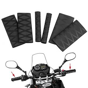 WALLFID Housse de poignée de moto thermorétractable antidérapante, facile à résoudre le vieillissement des mains collantes, compatible avec la poignée Ducati Honda Yamaha (texture maillée) (QBDOUZ, neuf)