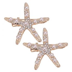 Pince à cheveux étoile de mer pour filles, épingle à cheveux étoile de mer - 2X épingles à cheveux accessoires pour cheveux,Accessoires pour cheveux mignons, accessoires pour cheveux étoile de mer pla (weibim, neuf)