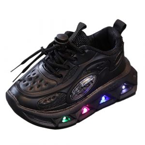 Chaussures de Sport Lumineuses et décontractées Respirantes avec lumière pour Enfants Moyens et Petits, Chaussures de Marche légères à Semelle Souple pour bébés Fille Bout Classique (jYRTCS, neuf)