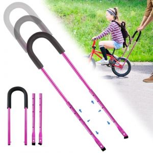 PORFOYO Barre de traction pour vélo - Barre de poussée réglable - Aide à l'apprentissage - Barre de vélo pour barre d'appui de vélo - Aide à l'apprentissage - Convient partout - Barre de poussée (TRUST AND BU, neuf)