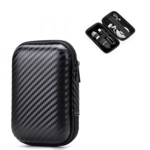 JYNXOR 1 PCS Étui pour Disque Dur externe - Coque Rigide Antichoc pour SSD Portable de 2,5 Pouces avec Pochette filetée pour câble et Accessoires, Coque Rigide de Sac Sacoche Protection Pochette Case (SHOPSCAPE INK, neuf)