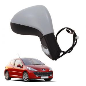Convitex Retroviseur Complet Peugeot 207, Droit Côté Passager, éléctrique, Chauffant, Gris à peindre, Avec Clignotant, Sonde Temp. (CORNUCOPIARICAMBI, neuf)