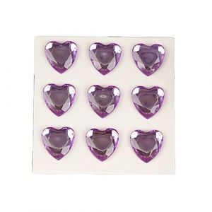 kesurpae 10 feuilles strass autocollants enfants main décorations acrylique décalcomanies bricolage amour coeur artisanat étiquette pour guitare salutation, Violet clair (mikeiony, neuf)