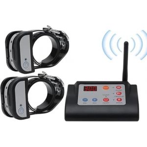 Rocita Cl&ocirc;ture pour Chien sans Fil 2 en 1 avec Collier de Dressage Syst&egrave;me de cl&ocirc;ture &eacute;lectrique pour Animaux de Compagnie Rechargeable Convient pour l'int&eacute;rieur et l'ext&eacute;rieur Convientpour2chiens (yingyuekuajing, neuf)