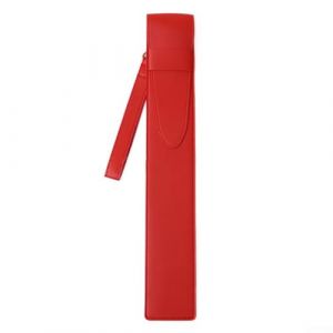 Porte-baguettes de batterie en cuir synthétique - Protection fiable pour vos baguettes pendant le voyage - Rouge (dreamcountry, neuf)