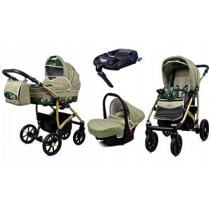 BabyLux&reg; Enfant Poussette Combin&eacute;e Set 4 en 1 - Largo - incl. Nacelle, Canne, Si&egrave;ge de voiture, ISOFIX Base - Si&egrave;ge Auto - Landau B&eacute;b&eacute; - avec Sac &agrave; langer, Habillage pluie etc. (BabyLux-shop, neuf)