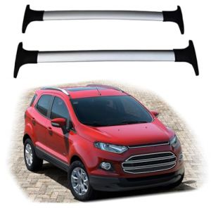Barres De Toit pour Ford Ecosport 2013 2014 2015 2016 2018 2019 2017 2020, Voiture Porte Bagages Aluminium Galerie Toit, Paire d&eacute;di&eacute;es antivol Barres Noires,Silver (ZHIXIA-S, neuf)