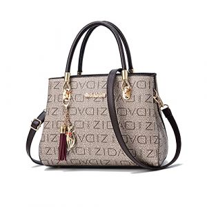 NICOLE & DORIS Sac à Main Femmes à Poignée Supérieure et Bandoulière Chic et Élégant - Grande Capacité en PU Cuir - Sacoche Tendance avec Pendentif et Frange (LOTSLOT OÜ, neuf)