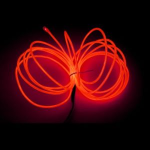 Balabaxer Fil &eacute;lectroluminescent portable avec r&eacute;duction du bruit pour f&ecirc;tes, Halloween, d&eacute;coration &agrave; faire soi-m&ecirc;me - Rouge - 5 m (shenzhen changxinde science&technology co.,ltd., neuf)