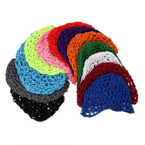 LOORGVEL 12 pi&egrave;ces Bonnet Filet Cheveux Femme Respirant Bonnet de Nuit Maille Crochet&eacute; Confortable pour Sommeil &agrave; Domicile (YANJHG, neuf)