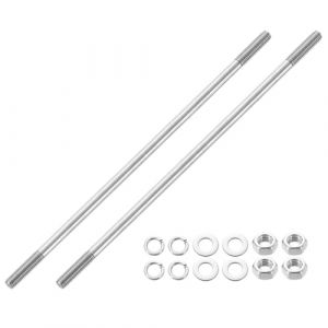 QUARKZMAN 2 pi&egrave;ces Goujons &agrave; double extr&eacute;mit&eacute;, M8x230 mm Acier inoxydable 304 Tiges filet&eacute;es doubles avec &Eacute;crous et Rondelles plates & frein Goujon &agrave; filetage double Vis Boulon (QUARKZMAN, neuf)