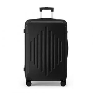 LEADZM Valise Cabine Rigide en ABS Léger, 4 roulettes Spinner, Coins Renforcés, Serrure à Combinaison, ABS avec Coins Renforcés - Bagage Cabine/Soute - Noir, M/55cm (VICTOPV, neuf)